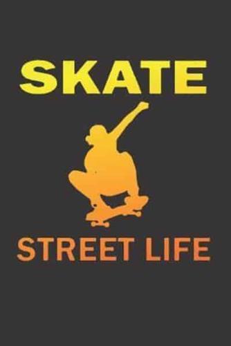 Skater Notebook Sk8 Skateboard Journal 6X9 Lined Diary Longboard Punk Funny School