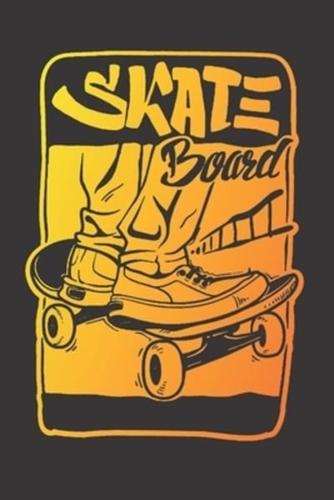 Skater Notebook Sk8 Skateboard Journal 6X9 Lined Diary Longboard Punk Funny School