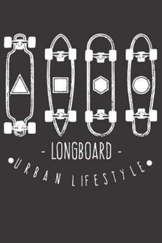 Skater Notebook Sk8 Skateboard Lined Diary 6X9 Journal Longboard Punk School Funny