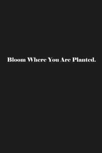 Bloom Where You Are Planted.
