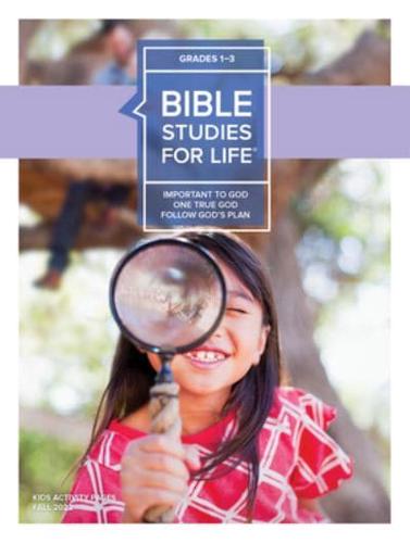 Bible Studies For Life: Kids Grades 1-3 Activity Pages CSB/KJV - Fall 2022