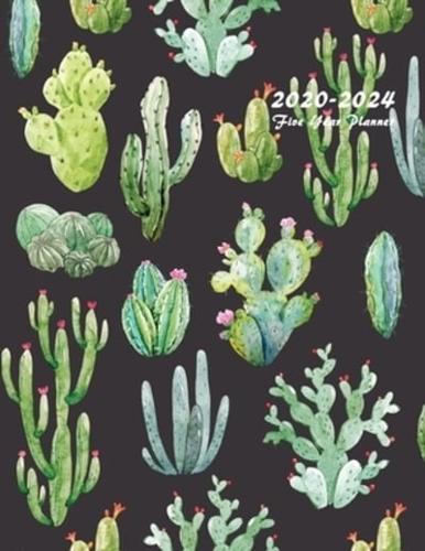 2020-2024 Five Year Planner: 60-Month Schedule Organizer 8.5 x 11 with Beautiful Cactus Cover