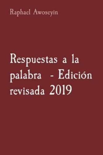Respuestas a La Palabra - Edición Revisada 2019