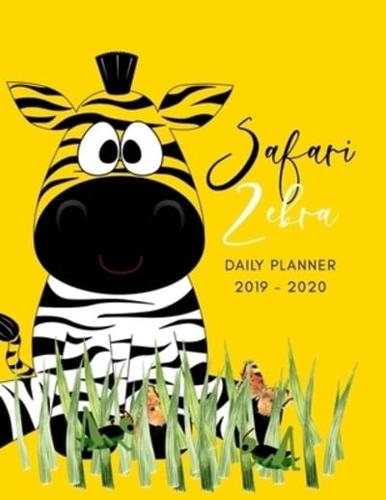 2019 2020 15 Months Safari Zebra Daily Planner