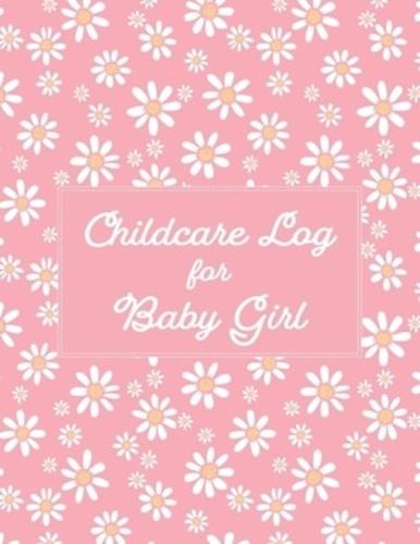 Childcare Log For Baby Girl
