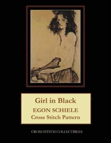 Girl in Black: Egon Schiele Cross Stitch Pattern