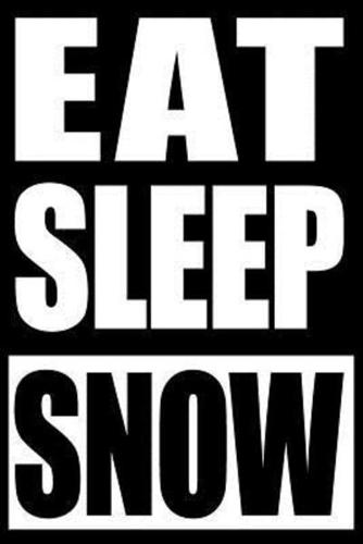 Eat Sleep Snow Notebook for Snowboarders, Medium Ruled Journal