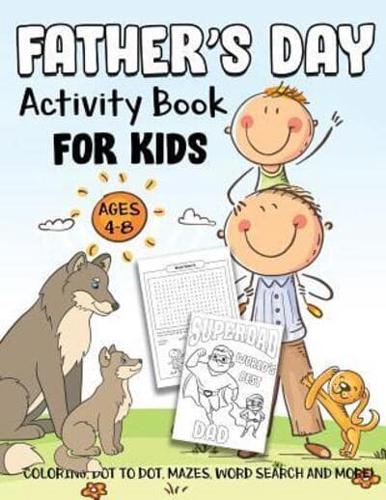 Father's Day Activity Book for Kids Ages 4-8