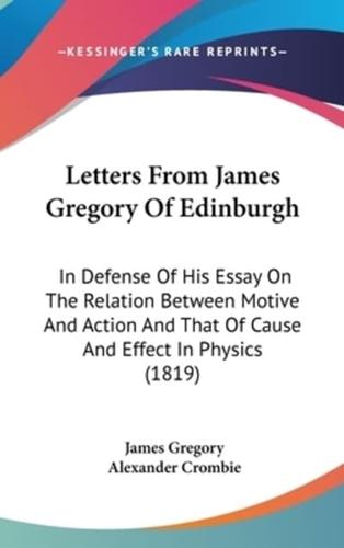 Letters From James Gregory Of Edinburgh