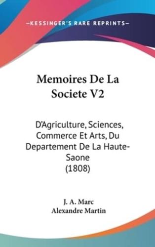 Memoires De La Societe V2