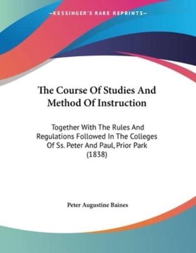 The Course Of Studies And Method Of Instruction