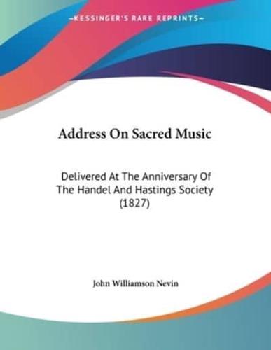 Address On Sacred Music