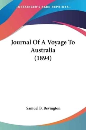 Journal Of A Voyage To Australia (1894)
