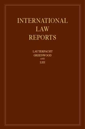 International Law Reports. Volume 156