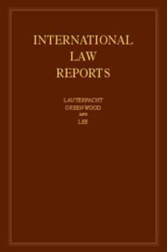 International Law Reports. Volume 161