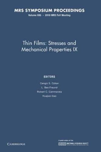 Thin Films: Stresses and Mechanical Properties IX: Volume 695