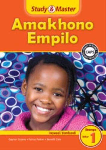 Study & Master Amakhono Empilo Incwadi Yomfundi Ibanga Loku-1 isiZulu