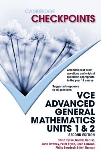 Cambridge Checkpoints VCE Advanced General Maths Units 1 and 2