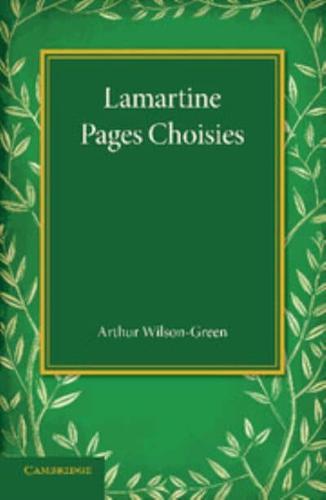 Lamartine: Pages Choisies