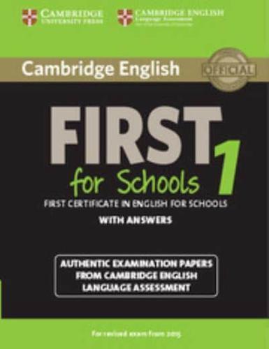 Cambridge English First for Schools 1 Student's Book With Answers