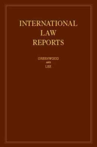 International Law Reports. Volume 170