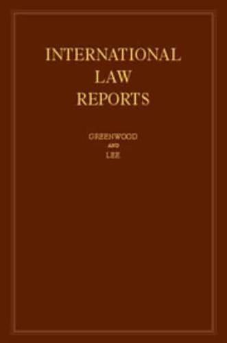 International Law Reports. Volume 173