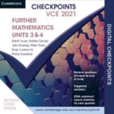 Cambridge Checkpoints VCE Further Mathematics Units 3&4 2021 Digital Card