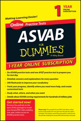 ASVAB for Dummies Premier Plus, Online 1-Year Subscription Code