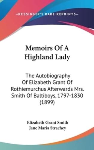 Memoirs Of A Highland Lady