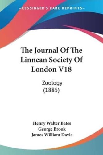 The Journal Of The Linnean Society Of London V18