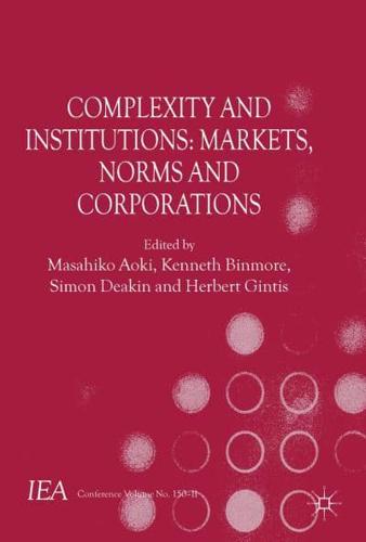 Complexity, Norms, and Organizations