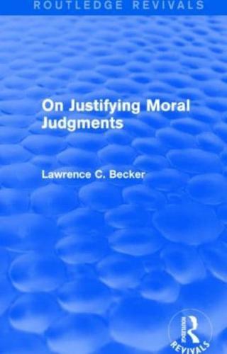 On Justifying Moral Judgements