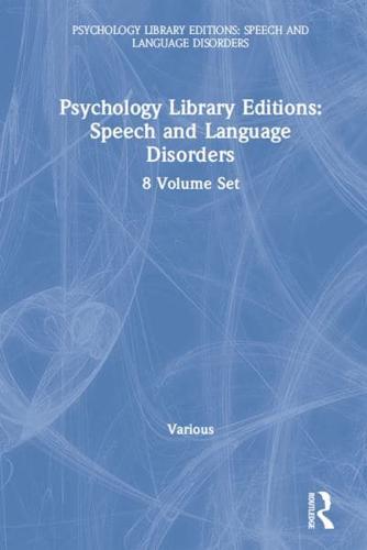 Psychology Library Editions