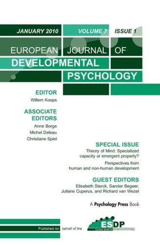 Theory of Mind: Specialized Capacity or Emergent Property? Perspectives from Non-human and Human Development: A Special Issue of the European Journal of Developmental Psychology