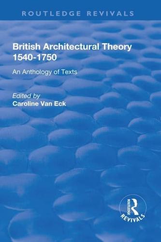 British Architectural Theory, 1540-1750