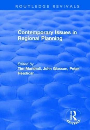 Contemporary Issues in Regional Planning