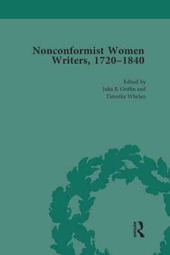 Nonconformist Women Writers, 1720-1840, Part I Vol 1