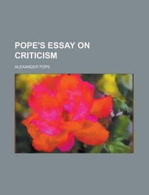 Pope's Essay On Criticism