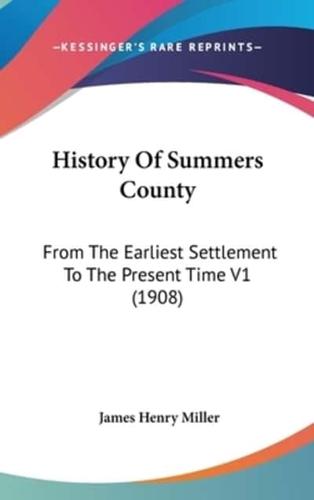 History Of Summers County