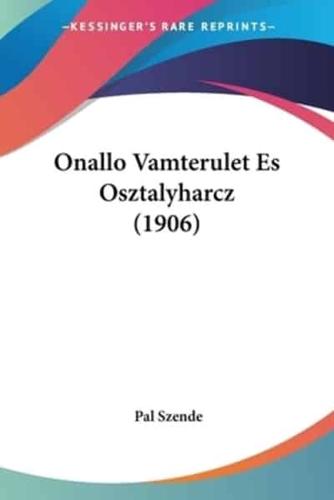 Onallo Vamterulet Es Osztalyharcz (1906)