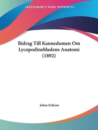 Bidrag Till Kannedomen Om Lycopodinebladens Anatomi (1892)