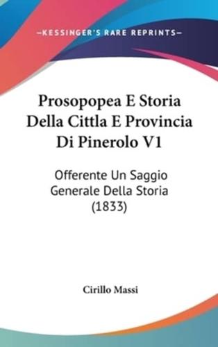 Prosopopea E Storia Della Cittla E Provincia Di Pinerolo V1