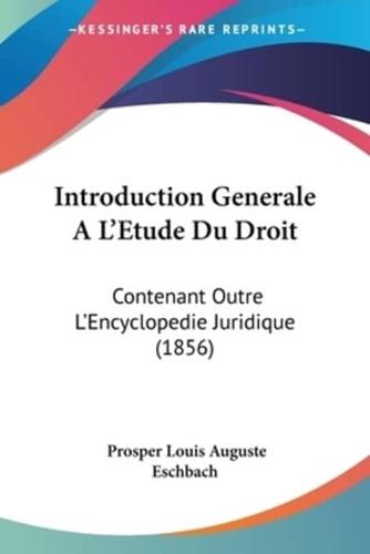 Introduction Generale A L'Etude Du Droit