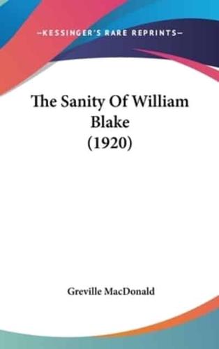 The Sanity of William Blake (1920)