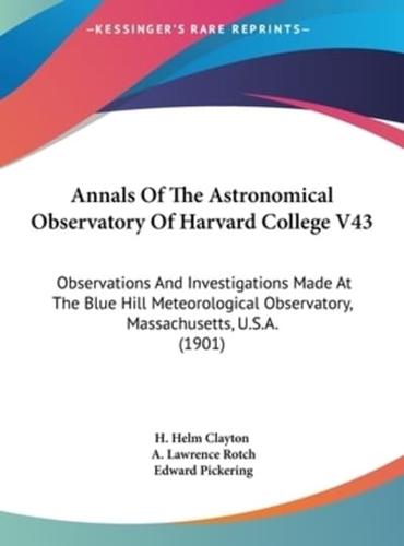 Annals of the Astronomical Observatory of Harvard College V43