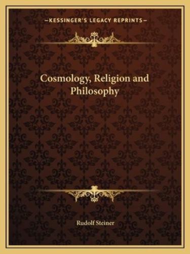 Cosmology, Religion and Philosophy