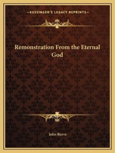 Remonstration From the Eternal God