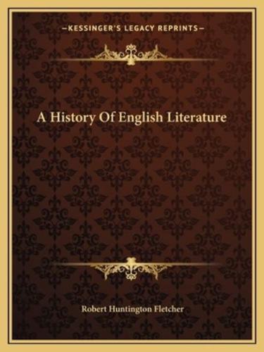 A History Of English Literature