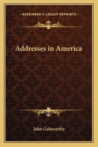 Addresses in America