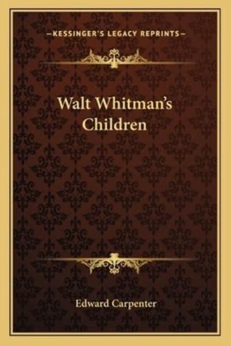 Walt Whitman's Children